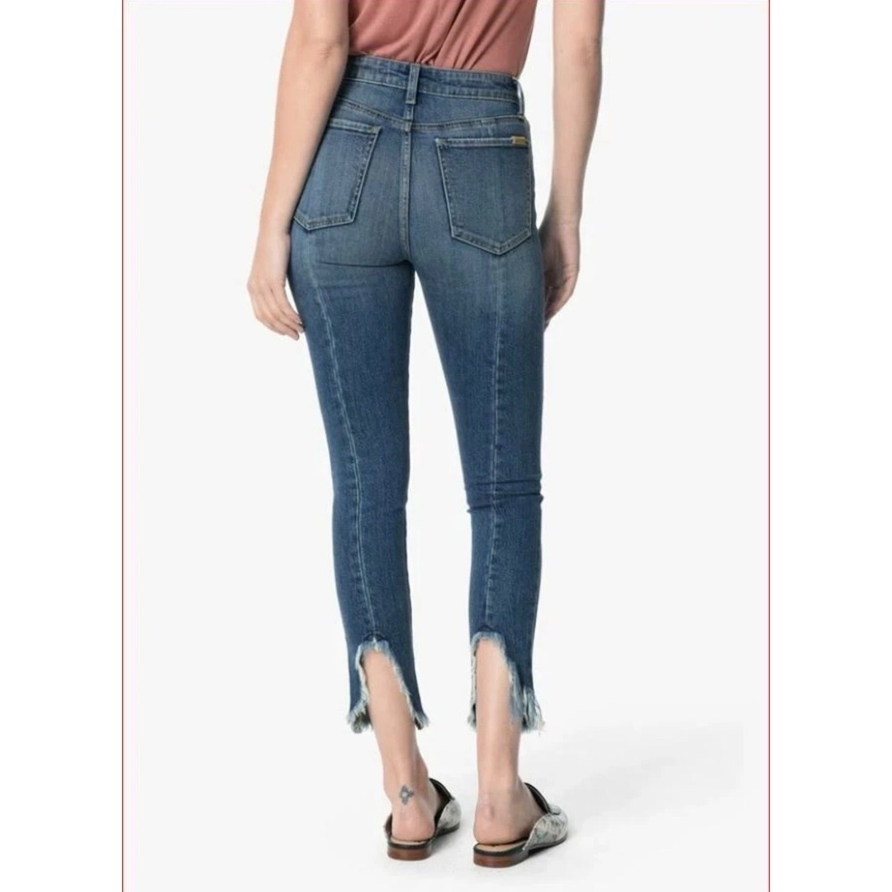 Joes Jeans The Charlie High Rise Skinny Ankle Jeans Blue Denim Frayed Hem Sz 24 - Picture 2 of 9